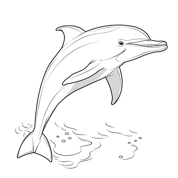 Photo cute dolphin coloring pages for children