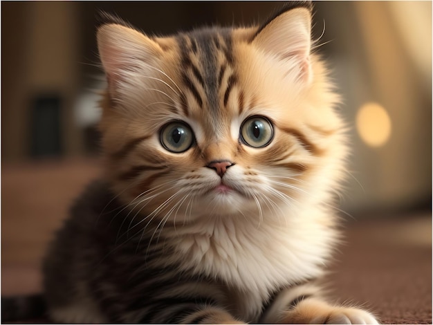 Cute domestic kitten beautiful cats pets