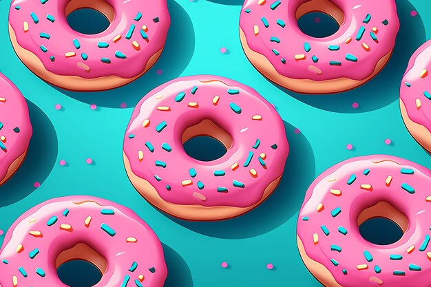 Cute Doughnut Wallpaper Playful Pattern Artistry