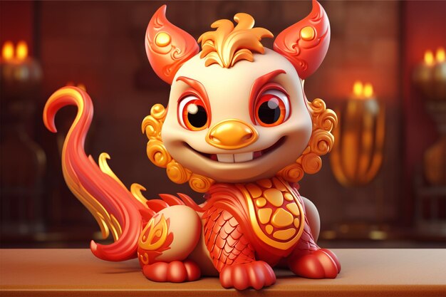 Photo cute dragon chinese