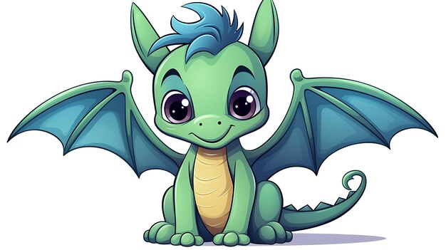 Cute dragon pastel cartoon background