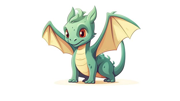 Cute dragon pastel cartoon background