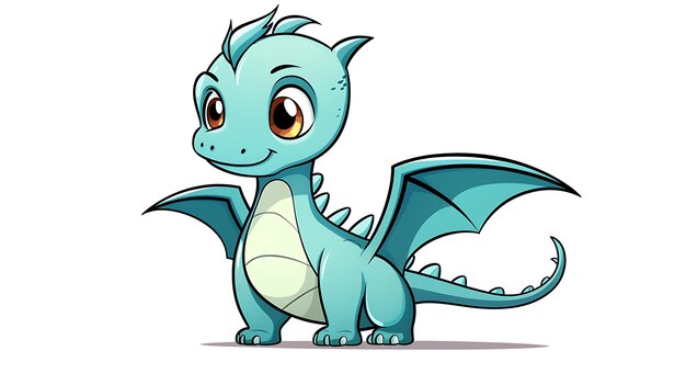 Cute dragon pastel cartoon background