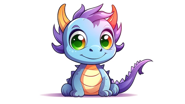 Cute dragon pastel cartoon background