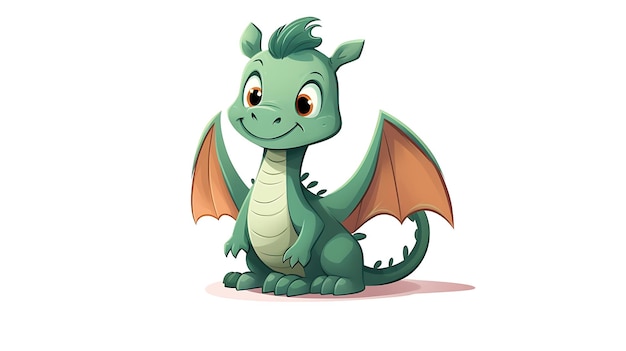 Cute dragon pastel cartoon background