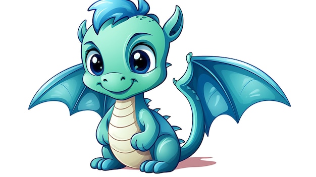 Cute dragon pastel cartoon background