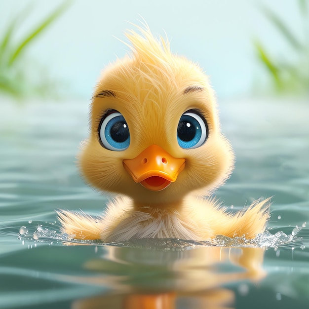 cute duck AI generated