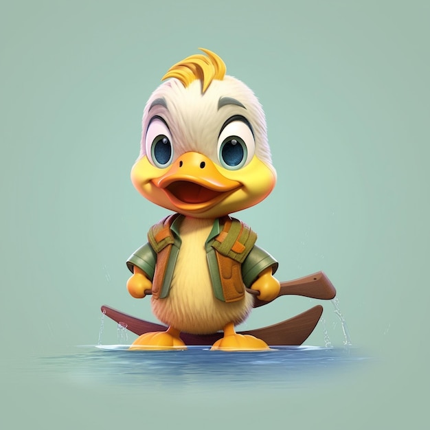 A cute duck character