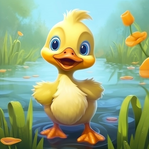 Photo a cute duck character