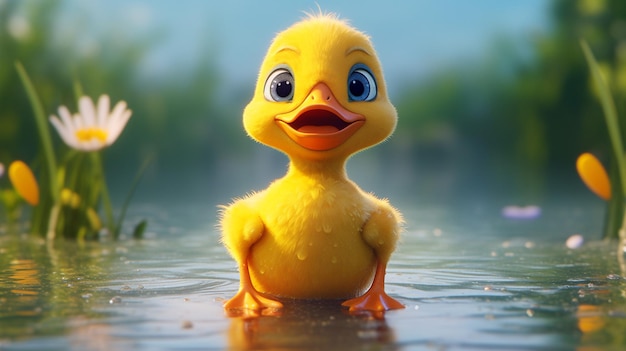 A cute duck character