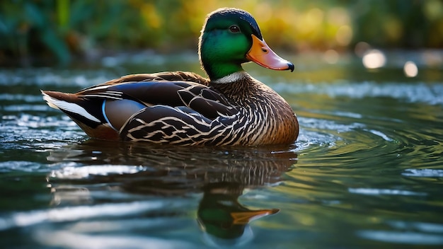 Cute ducks is in nature