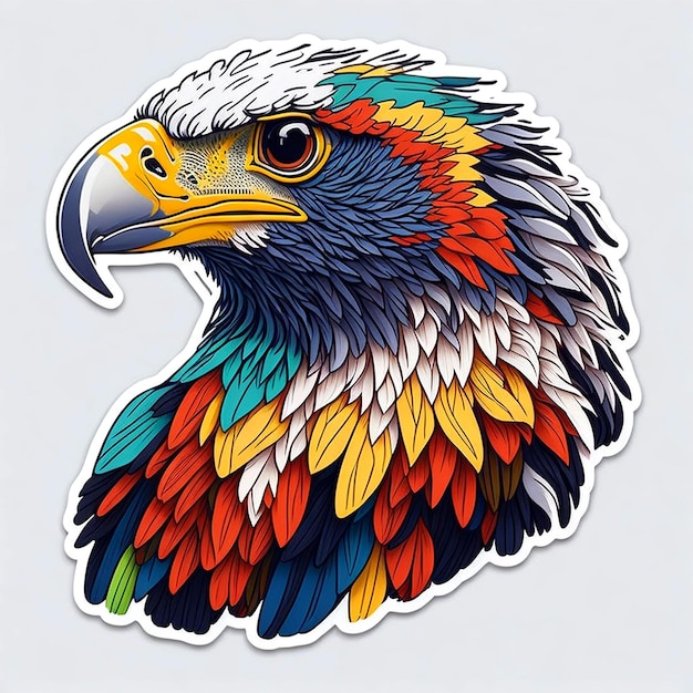 Cute eagle sticker