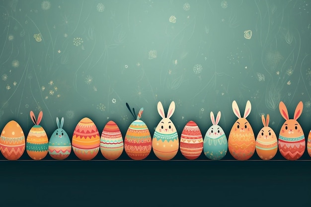 Cute Easter Banner Image Generative AI