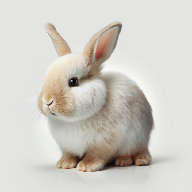 Cute Easter Bunny rabbit white background