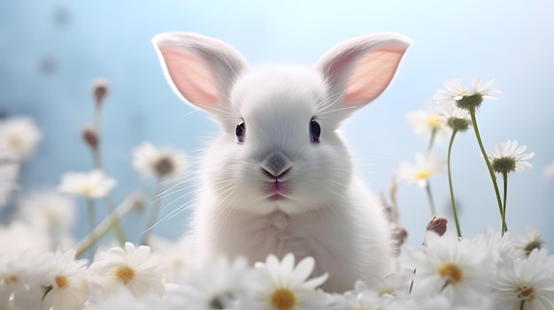 Cute Easter bunny rabbit