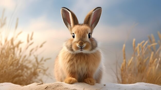 Cute Easter bunny rabbit