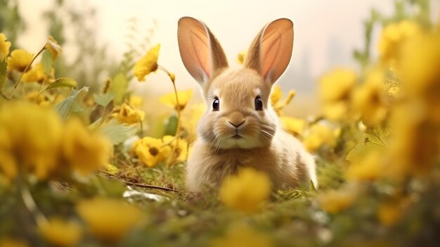 Cute Easter bunny rabbit