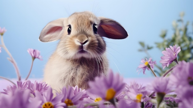 Cute Easter bunny rabbit