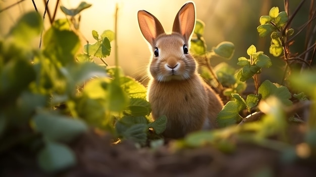 Cute easter bunny rabbit