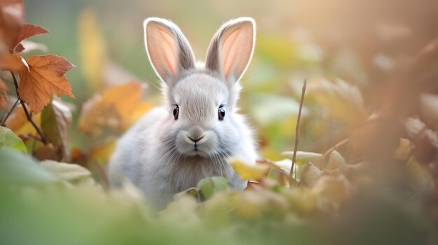 Cute Easter bunny rabbit