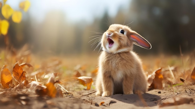 Cute Easter bunny rabbit