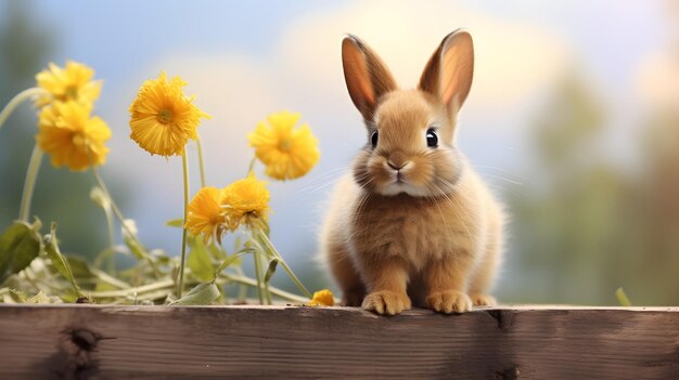 Cute Easter bunny rabbit