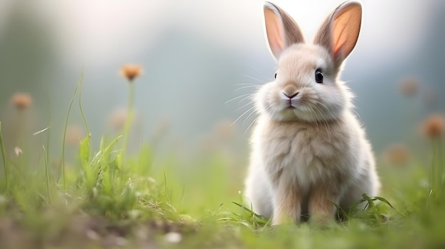 Cute Easter bunny rabbit