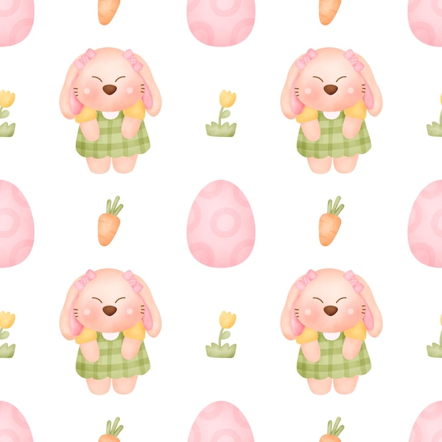 Cute Easter day  seamless pattern