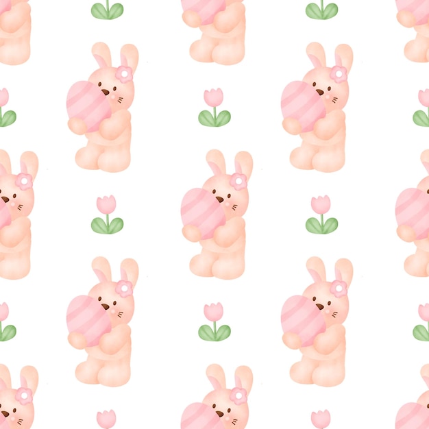 Cute Easter day  seamless pattern