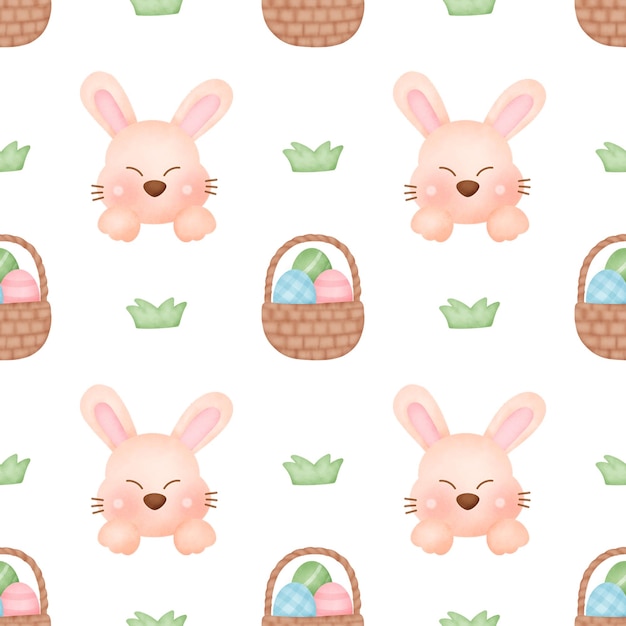 Cute Easter day  seamless pattern