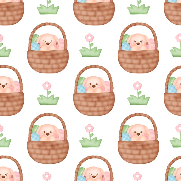 Cute Easter day  seamless pattern