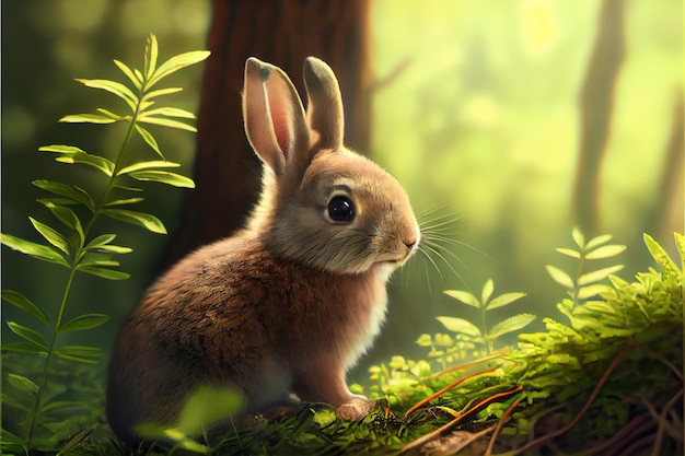 Cute Easter rabbit