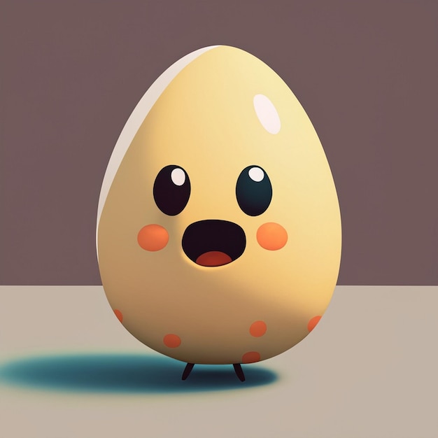 Фото Симпатичный персонаж яйца высококачественная иллюстрация