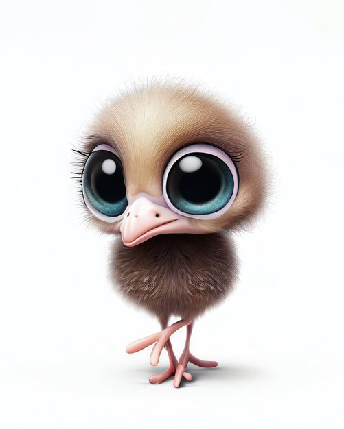 Cute Emu 3d character