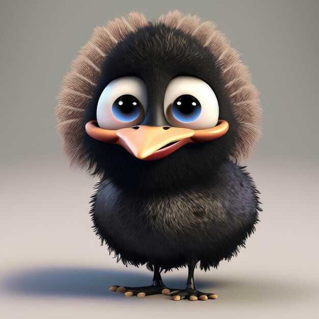 Cute Emu 3d character