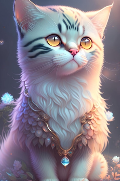 Cute fantasy cat