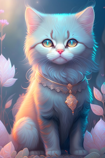 Cute fantasy cat