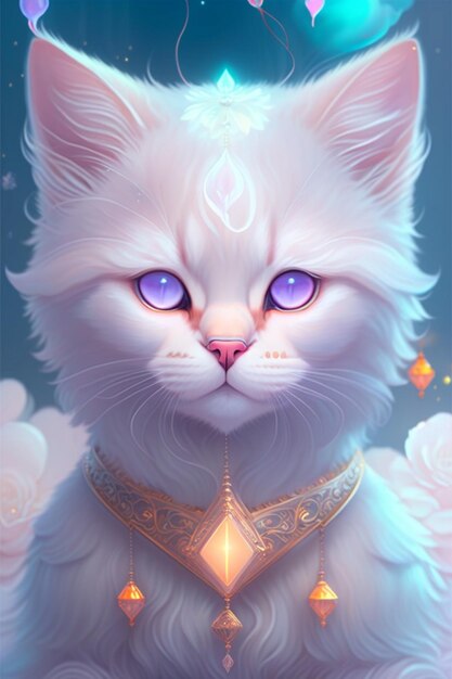 Cute fantasy cat