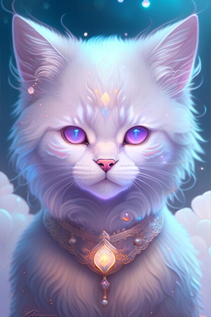 Cute fantasy cat