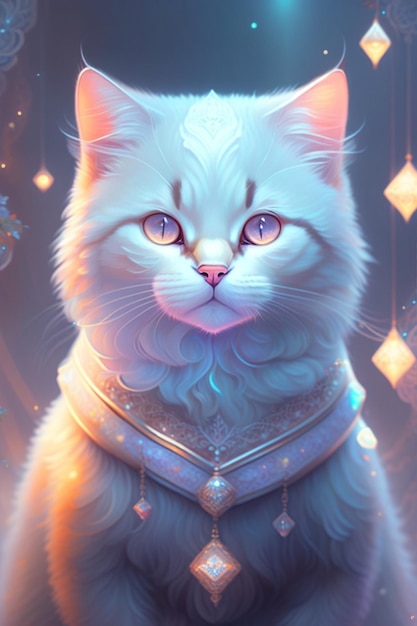 Cute fantasy cat