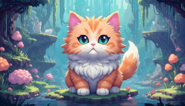 Photo cute fantasy cat