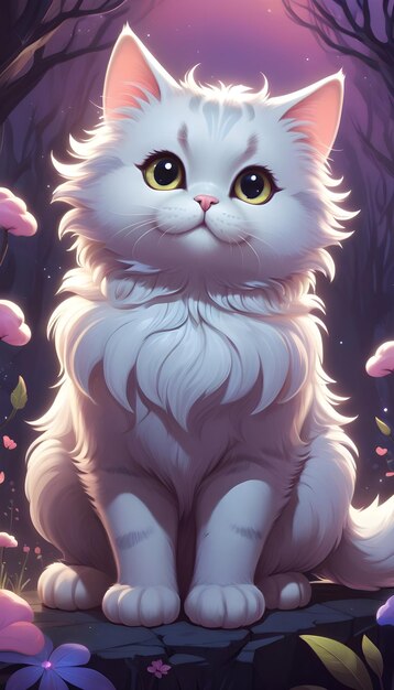 Cute fantasy cat