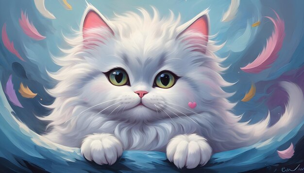 Photo cute fantasy cat