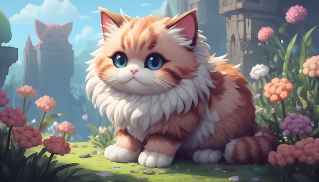 Cute fantasy cat