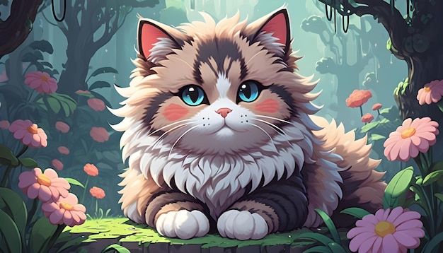 Cute fantasy cat