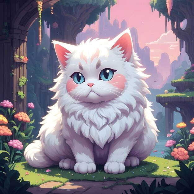 Cute fantasy cat