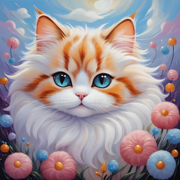 Cute fantasy cat