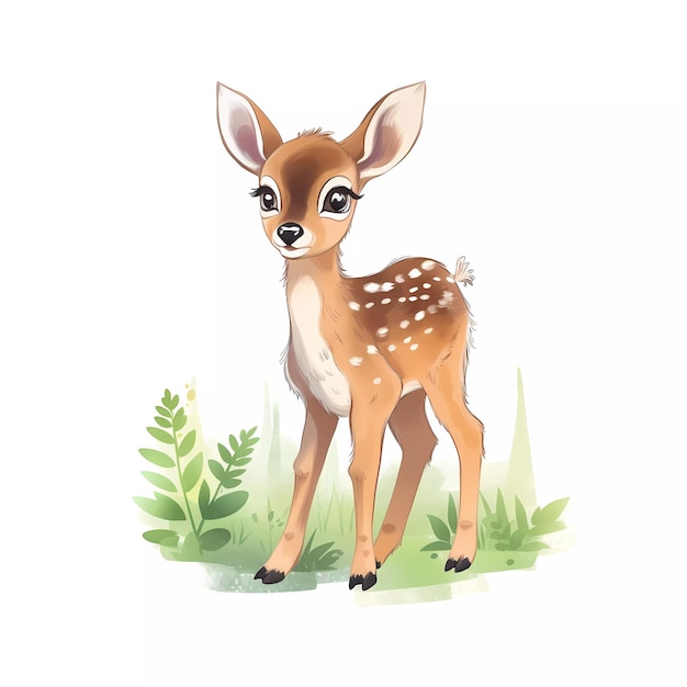 Photo cute fawn artwork clipart