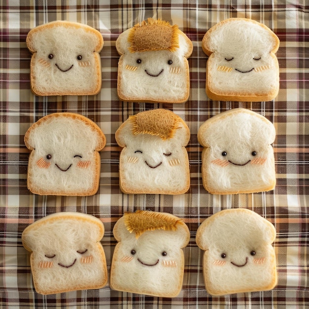 Photo cute felted bread