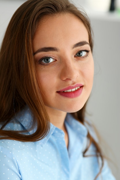 Cute female portrait looking in camera